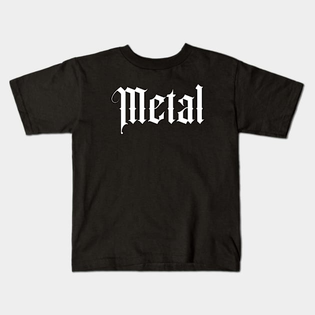 metal logo Kids T-Shirt by lkn